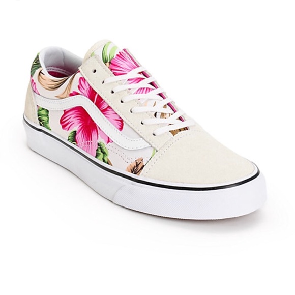 vans hawaiian floral shoes